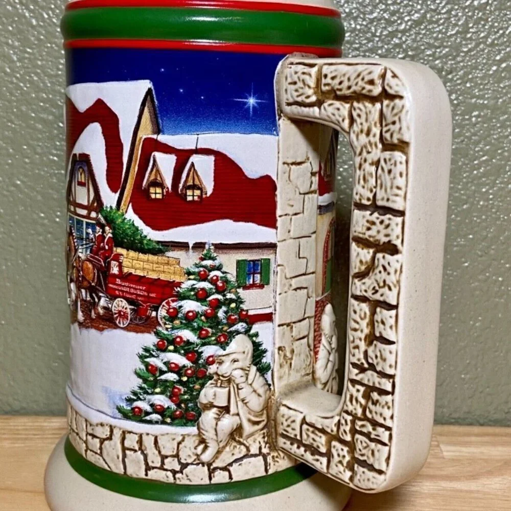 Budweiser Holiday Stein Grant’s‎ Farm 1998 Holiday Anheuser-Busch Mint Brazil